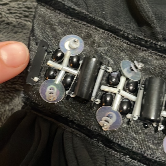 NWT Dolce & Gabbana Midi Black Coctail Dress One Strap Beaded Zip 44 - Picture 14 of 14